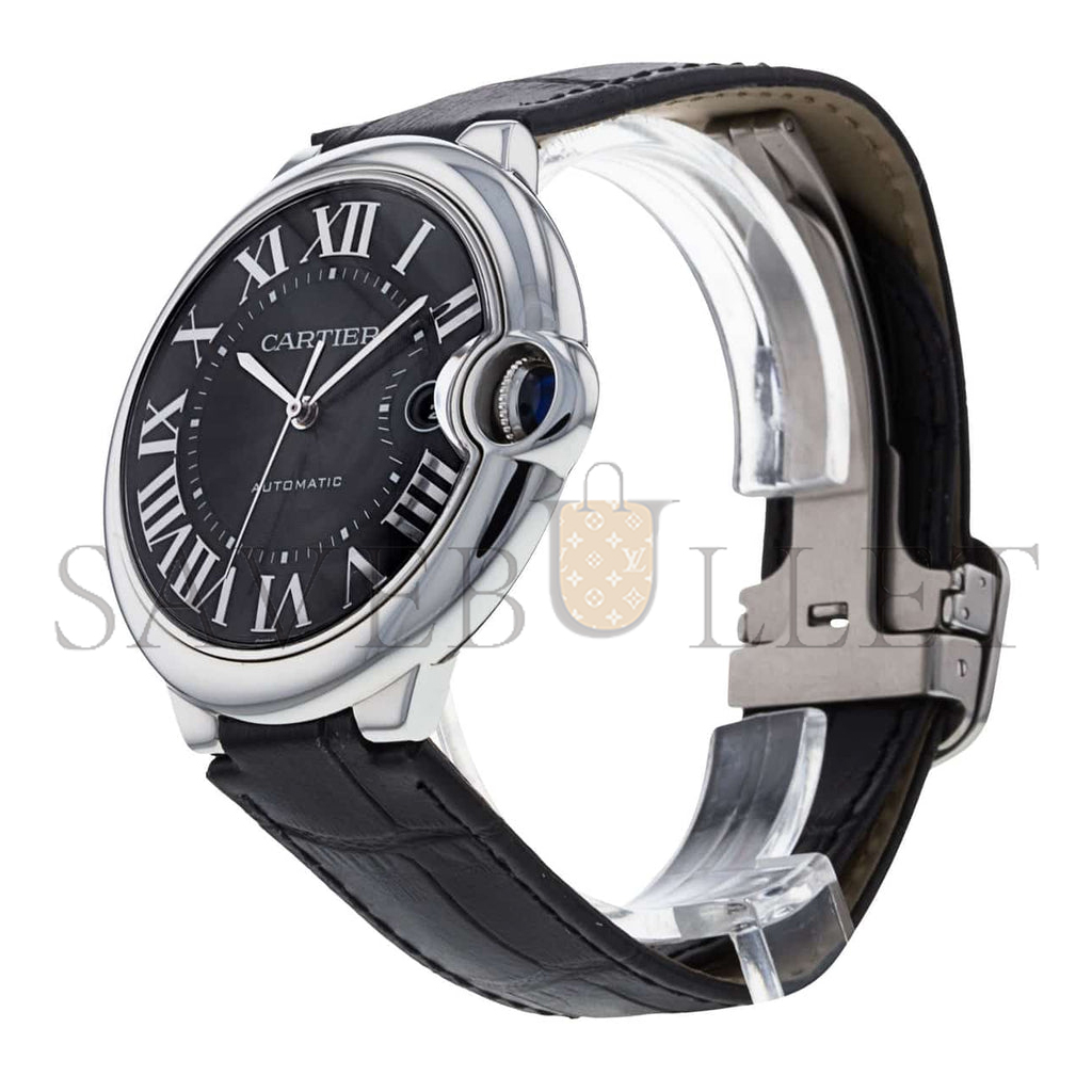 Ca*t*er ballon bleu series black leather strap watch wsbb0003